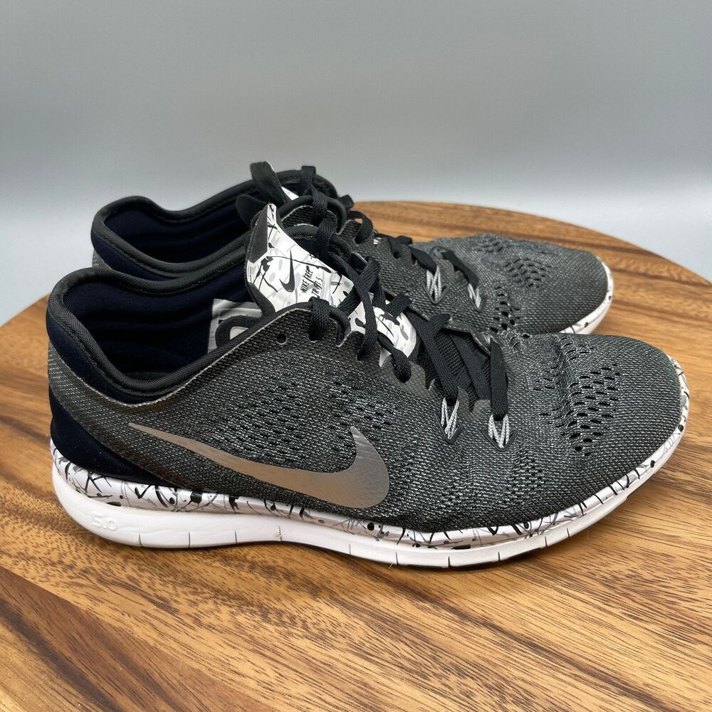 Nike Free TR Fit 5 Shoes Womens 7.5 Black Training Running Comfort Walking Gym